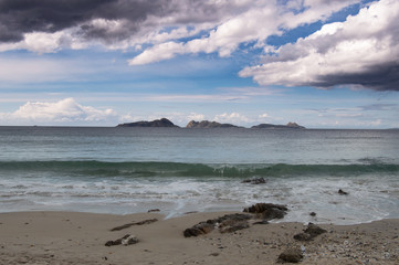 Islas Cíes desde la playa de Patos (Vigo, Pontevedra)