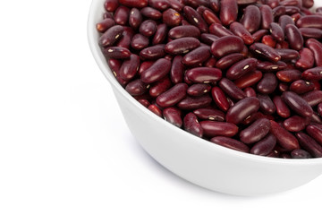 Red bean isolated on white background