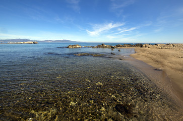 Fototapeta na wymiar L'Escala beach.Catalonia,Spain