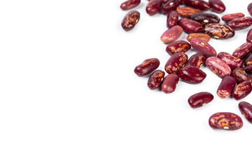 Red beans isolated on white background