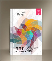 Cover design. The modern concept of design in the polygonal style. Cover for book, annual report, a notepad, a booklet.