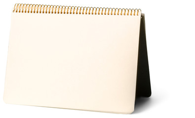 blank notepad isolated on white background