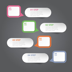 Design template and marketing icons can be used for infographic. Business concept with 4 options, steps or processes.
