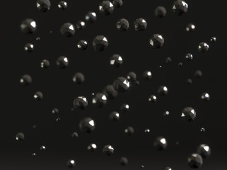 Abstract 3d rendering of chaotic low poly particles