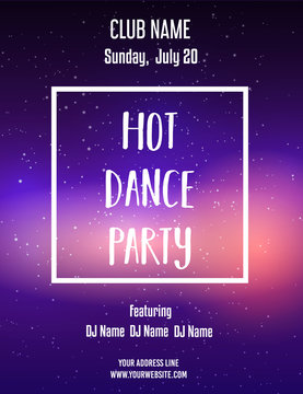 Poster template for dance party