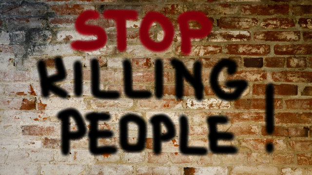 Stop Killing People Concept 