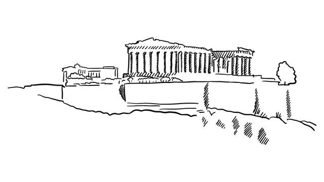Acropolis Hill, Greece Animation