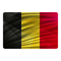 Obraz premium National flag of Belgium in modern design style.