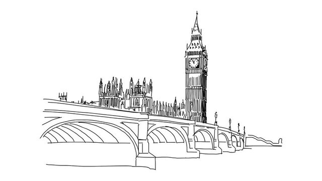 Westminster and Big Ben Animation