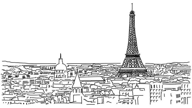 Paris Skyline Animation