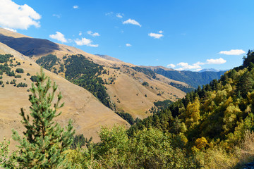 View on Mountains in Tusheti Nature Reserve. Georgia