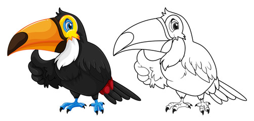 Obraz na płótnie Canvas Doodle animal for toucan bird