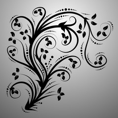Vintage decor element. Vector wicker lines. Floral calligraphic elegant ornament
