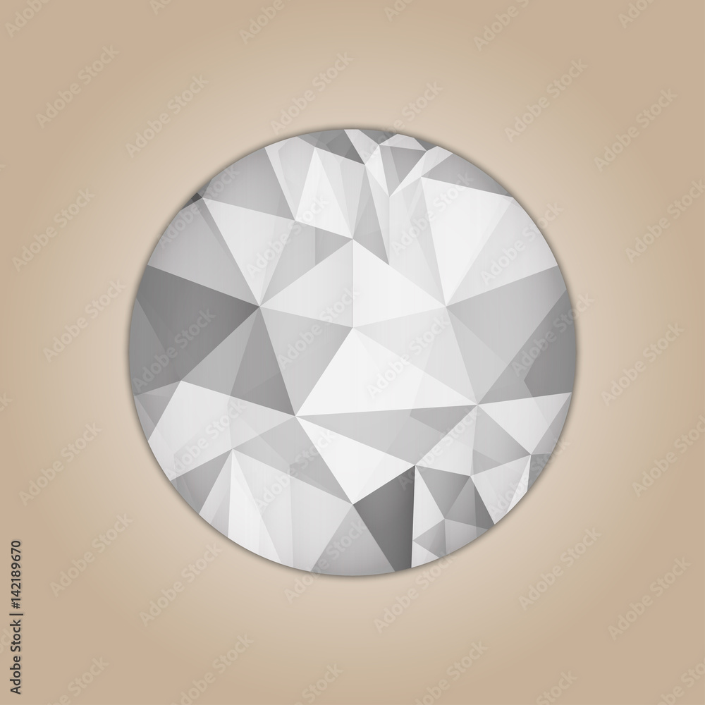 Wall mural diamond round shape