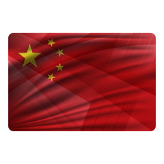 National flag of China in modern design style.