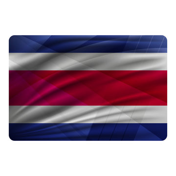 National flag of Costa Rica in modern design style.