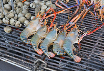 prawn grilled barbecued