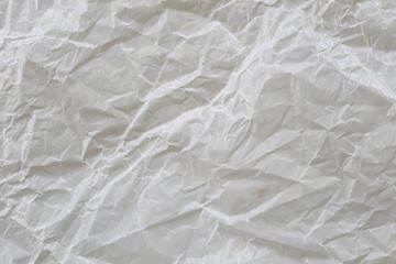 Texture of White paper wrinkled.