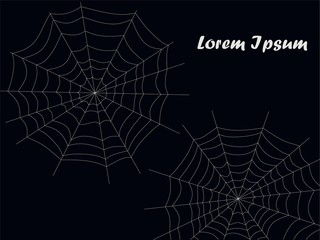 Black background with white web, Lorem Ipsum stock vector illustration