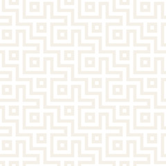 Maze Tangled Lines Contemporary Graphic. Abstract Geometric Background Design. Vector Seamless Pattern.