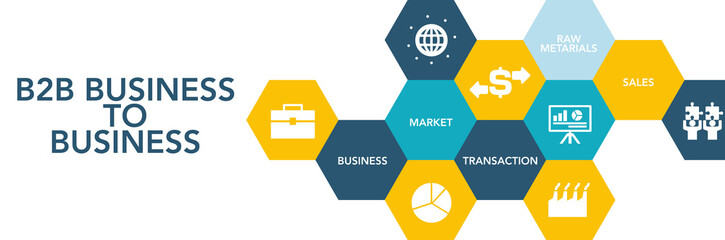 B2B Busıness To Busıness Icon Concept