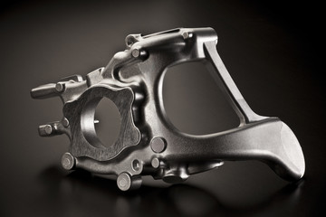 Close-up of piece of cast iron. Industrial