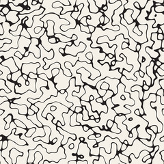 Abstract Retro Background Design. Vector Seamless Black And White Pattern.