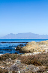 Fototapeta na wymiar View of Table Mountain from Robben Island