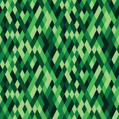 Abstract geometric diamond pattern green