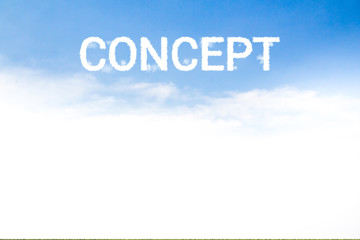 Concept Cloud is in the air. sky background