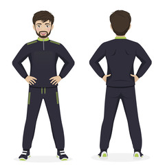 Man playing sport with green and black sportswear