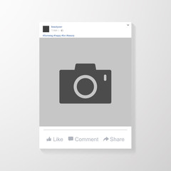 Social network photo frame vector illustration. Mock up Vector illustration