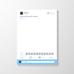 Social network photo frame vector illustration. Mock up Vector illustration