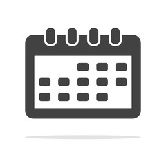 Calendar Icon Isolated on white background ,Flat style.