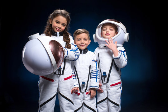 Kids in space suits