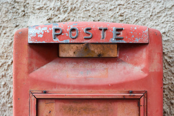 Traditional Italy red post box