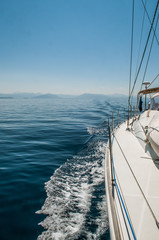 Mediterranean sea from a sailboat