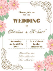 Retro wedding invitation
