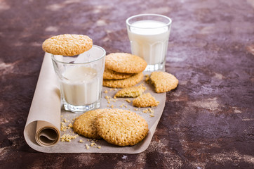Cookie with sesame seeds