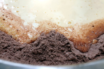 the process of cooking cream