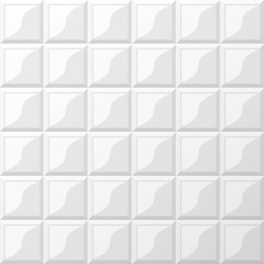 Illustration of rectangular horizontal white tiles background. White tiles vector texture. ceramic brick tile wall. Vector illustration. © NoDenmand