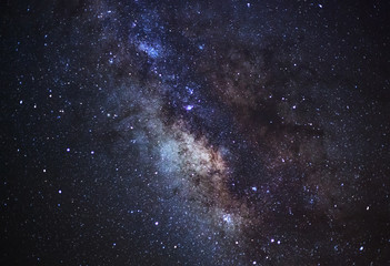 Fototapeta na wymiar Close up Milky Way, Long exposure photograph.with grain
