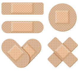 Antiseptic bandages vector isolated on white background