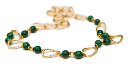 Nice elegant necklace isolated on white background