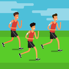 Concept of Sport and activity people.