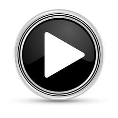 Schwarzer Button - PLAY - Abspielen