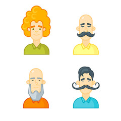 Fototapeta premium People cartoon avatars set.