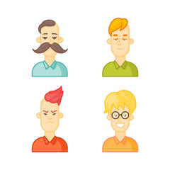 Fototapeta premium People cartoon avatars set.