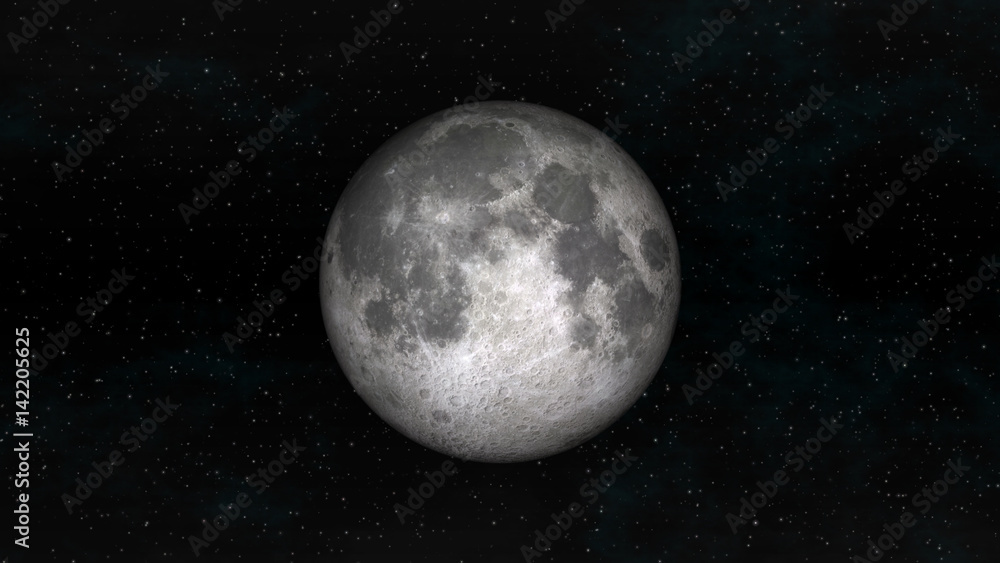Wall mural full moon on a background of stars