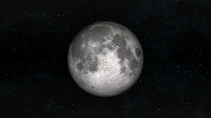 Plakat Full Moon on a background of stars